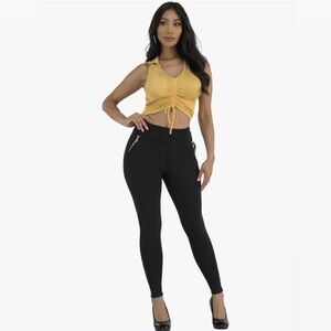 Fitted trousers with pockets and zip closures, for women, treggings, dress pants